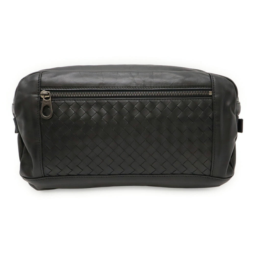 BOTTEGA VENETA Black Leather Intrecciato Hobo Bag